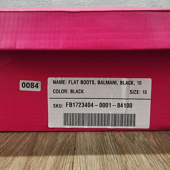 Shoe Dazzle Balmani Women's Size‎ 10 Black Faux Leather Zip Up Riding Boots - Picture 6 of 7